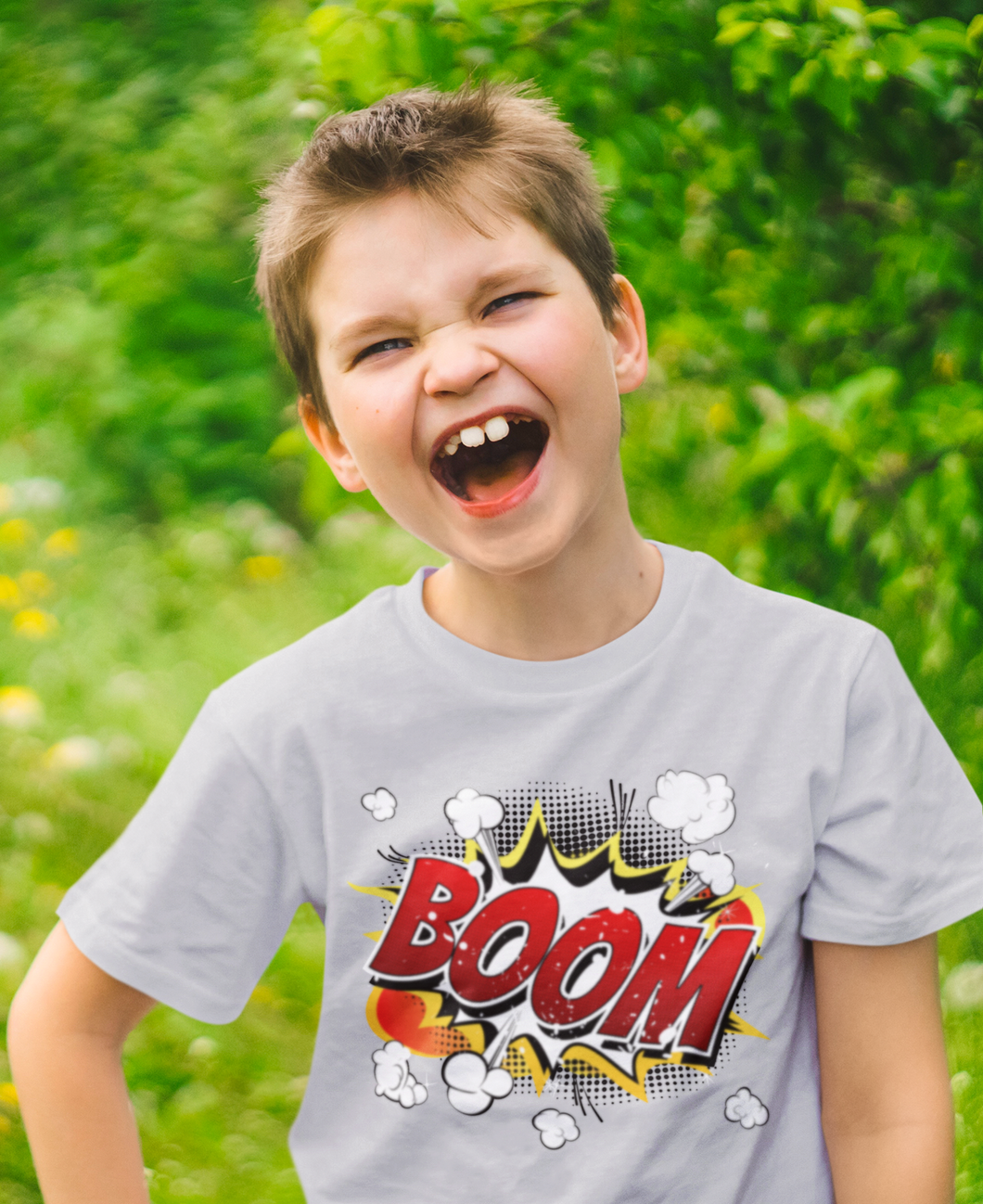 Boom Half Sleeves T-Shirt for Boy-KidsFashionVilla