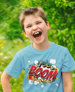 Boom Half Sleeves T-Shirt for Boy-KidsFashionVilla