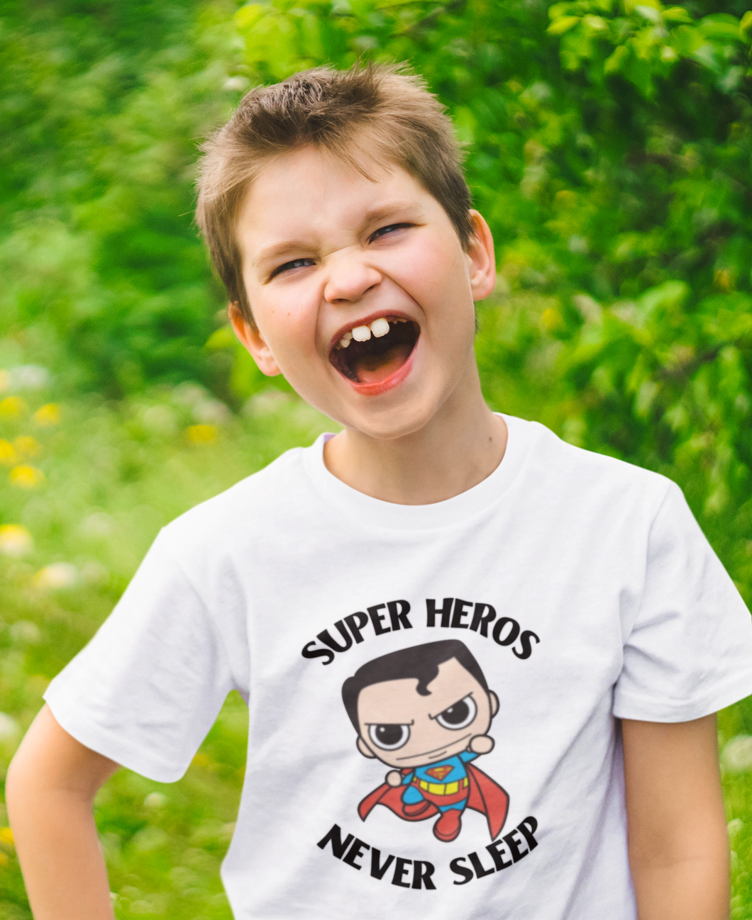 Super Heros Never Sleeps Half Sleeves T-Shirt for Boy-KidsFashionVilla