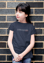 Load image into Gallery viewer, I Am In The Bored House Minimals Half Sleeves T-Shirt For Girls -KidsFashionVilla
