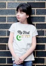 Load image into Gallery viewer, My 1st Eid Half Sleeves T-Shirt For Girls -KidsFashionVilla
