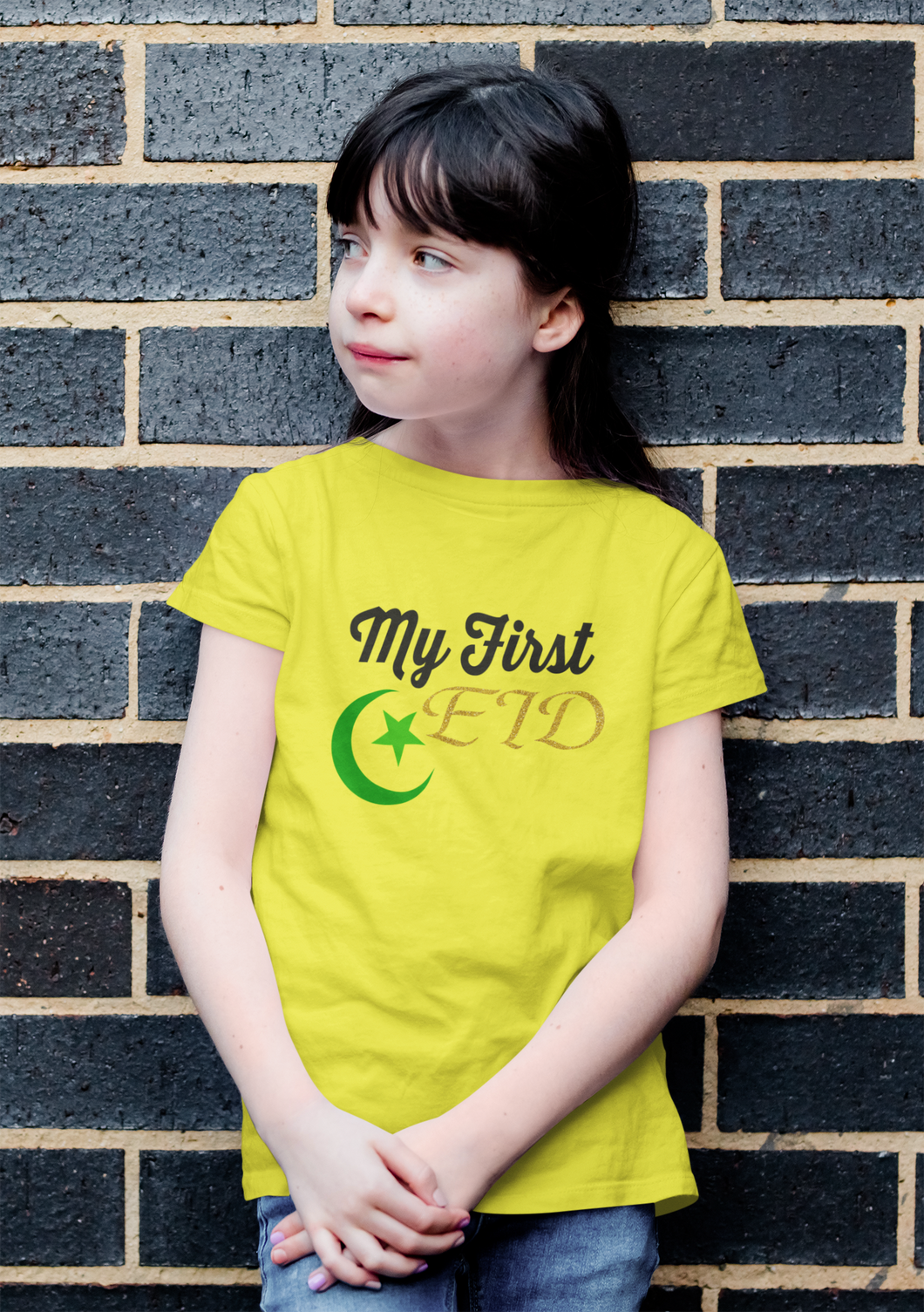 My 1st Eid Half Sleeves T-Shirt For Girls -KidsFashionVilla