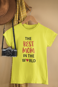 Best Mom In The World Mother And Son Yellow Matching T-Shirt- KidsFashionVilla