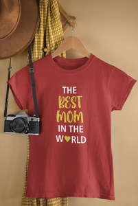 Best Mom In The World Mother And Son Red Matching T-Shirt- KidsFashionVilla