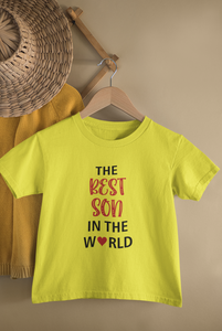 Best Mom In The World Mother And Son Yellow Matching T-Shirt- KidsFashionVilla