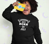 Legends are Born in July Girl Hoodies-KidsFashionVilla