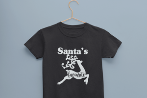 Santas Favorite Christmas Half Sleeves T-Shirt for Boy-KidsFashionVilla