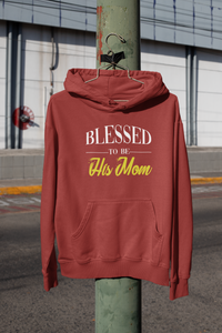 Blessed To Be His Mom Mother And Son Red Matching Hoodies- KidsFashionVilla