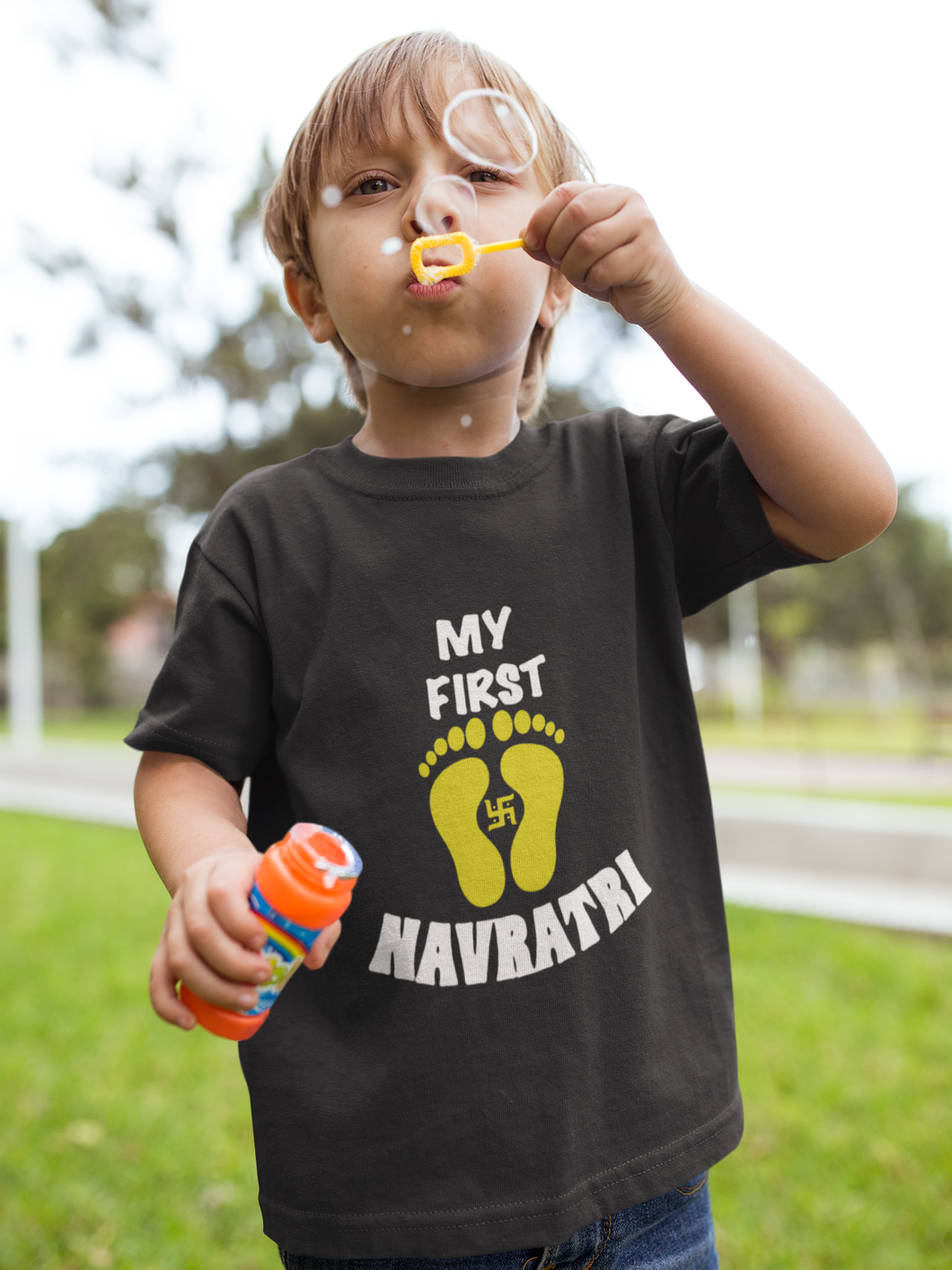 My First Navratri Half Sleeves T-Shirt for Boy-KidsFashionVilla