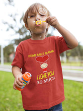 Load image into Gallery viewer, Custom Name I love My Mama So Much Half Sleeves T-Shirt for Boy-KidsFashionVilla
