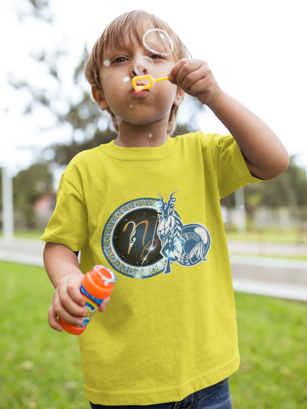 Capricon Zodiac Sign Half Sleeves T-Shirt for Boy-KidsFashionVilla