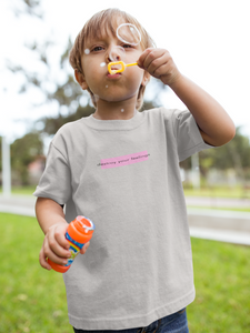 Destroy Your Feelings Minimals Half Sleeves T-Shirt for Boy-KidsFashionVilla