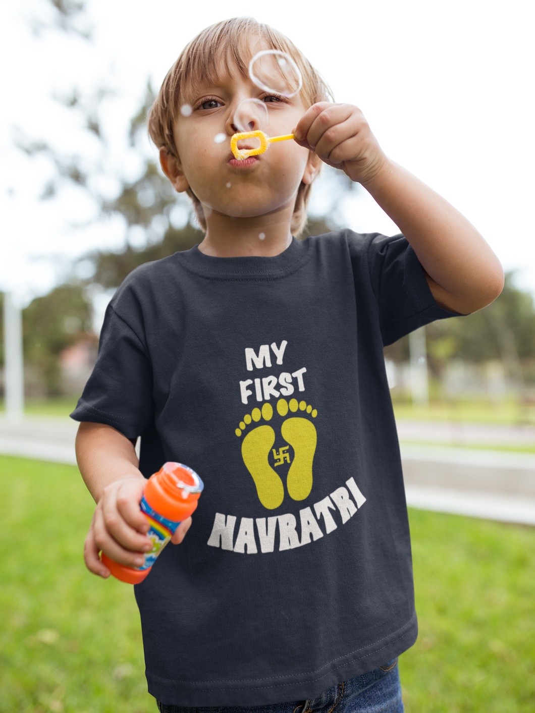 My First Navratri Half Sleeves T-Shirt for Boy-KidsFashionVilla