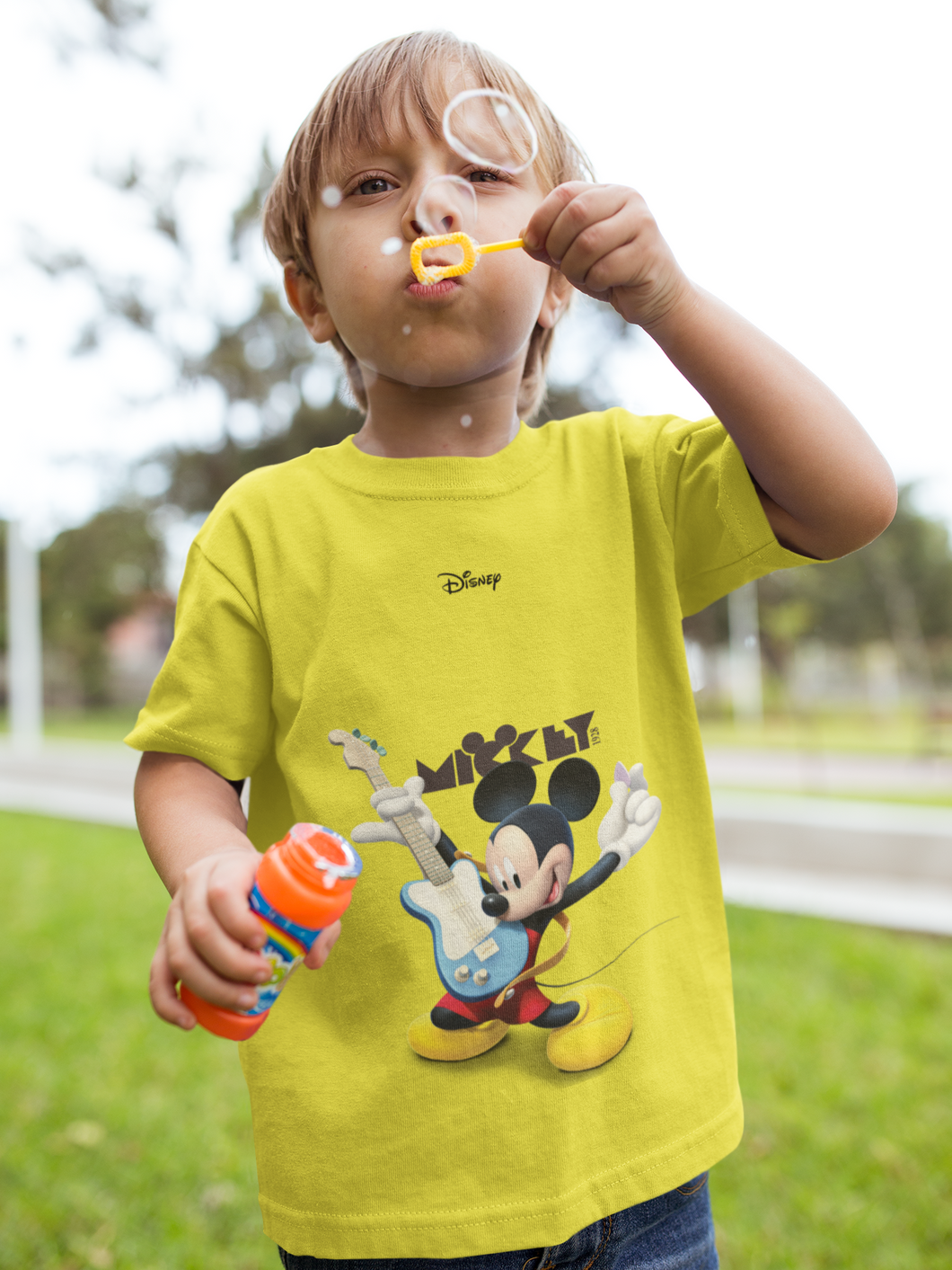 Playing Guitar Cartoon Half Sleeves T-Shirt for Boy-KidsFashionVilla
