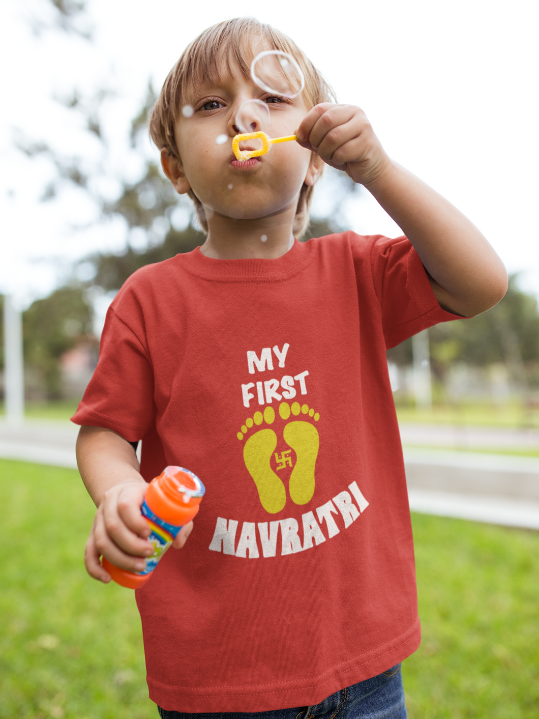 My First Navratri Half Sleeves T-Shirt for Boy-KidsFashionVilla