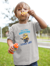 Load image into Gallery viewer, This Is What Awesome Looks Like Minion Half Sleeves T-Shirt for Boy-KidsFashionVilla
