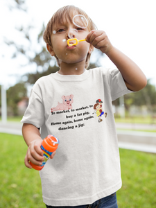 To Market To Market Poem Half Sleeves T-Shirt for Boy-KidsFashionVilla