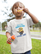 Load image into Gallery viewer, This Is What Awesome Looks Like Minion Half Sleeves T-Shirt for Boy-KidsFashionVilla
