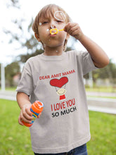 Load image into Gallery viewer, Custom Name I love My Mama So Much Half Sleeves T-Shirt for Boy-KidsFashionVilla

