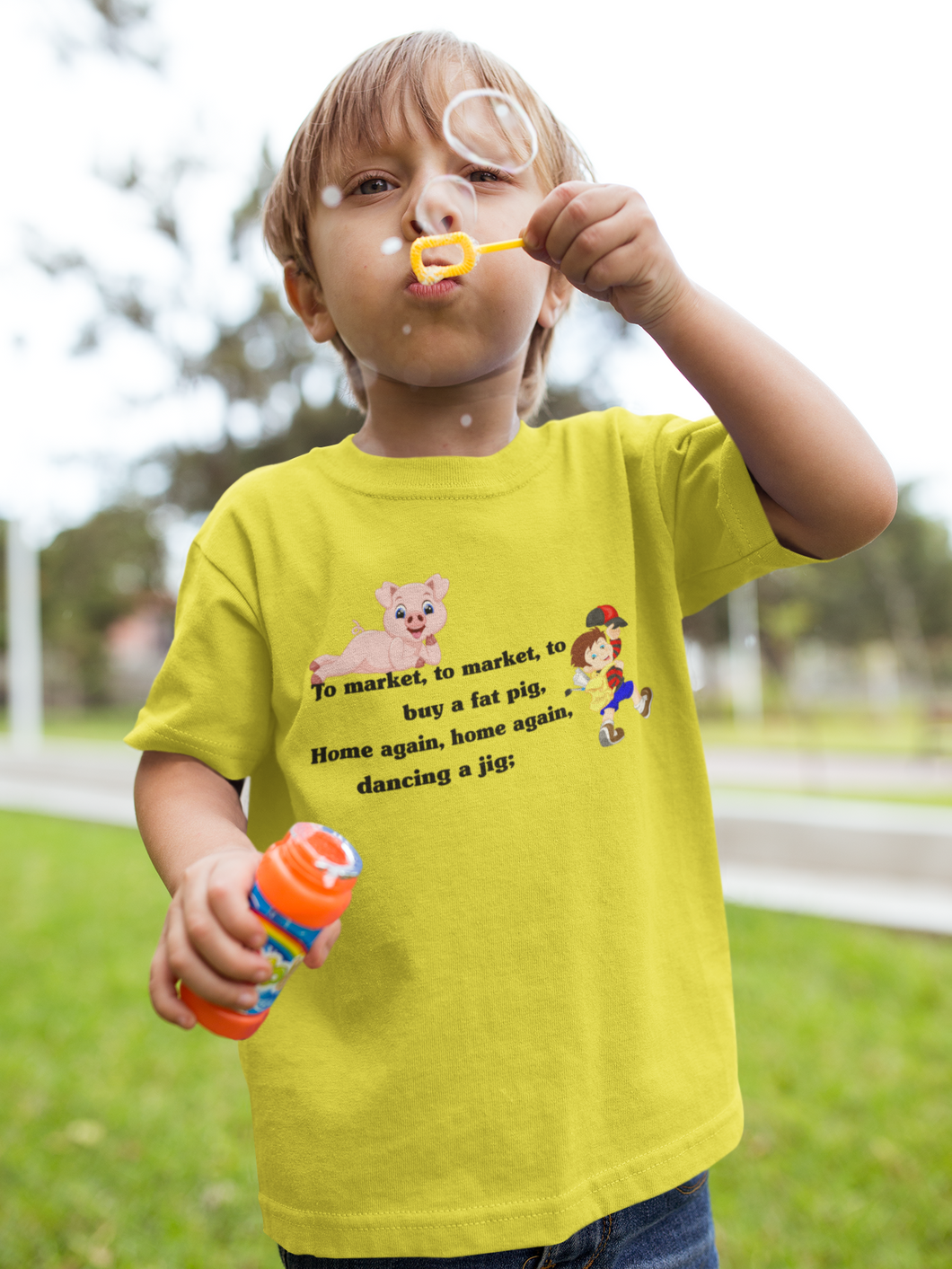 To Market To Market Poem Half Sleeves T-Shirt for Boy-KidsFashionVilla