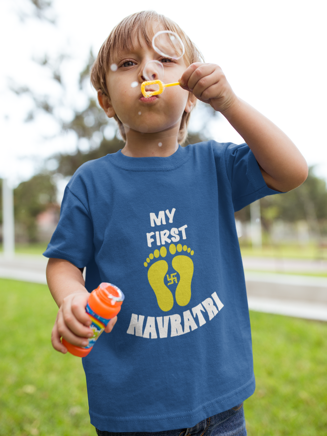 My First Navratri Half Sleeves T-Shirt for Boy-KidsFashionVilla