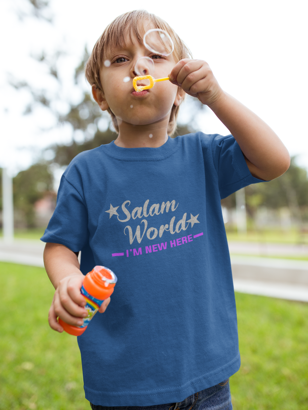 Salam World Eid Half Sleeves T-Shirt for Boy-KidsFashionVilla