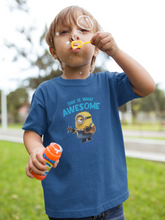 Load image into Gallery viewer, This Is What Awesome Looks Like Minion Half Sleeves T-Shirt for Boy-KidsFashionVilla
