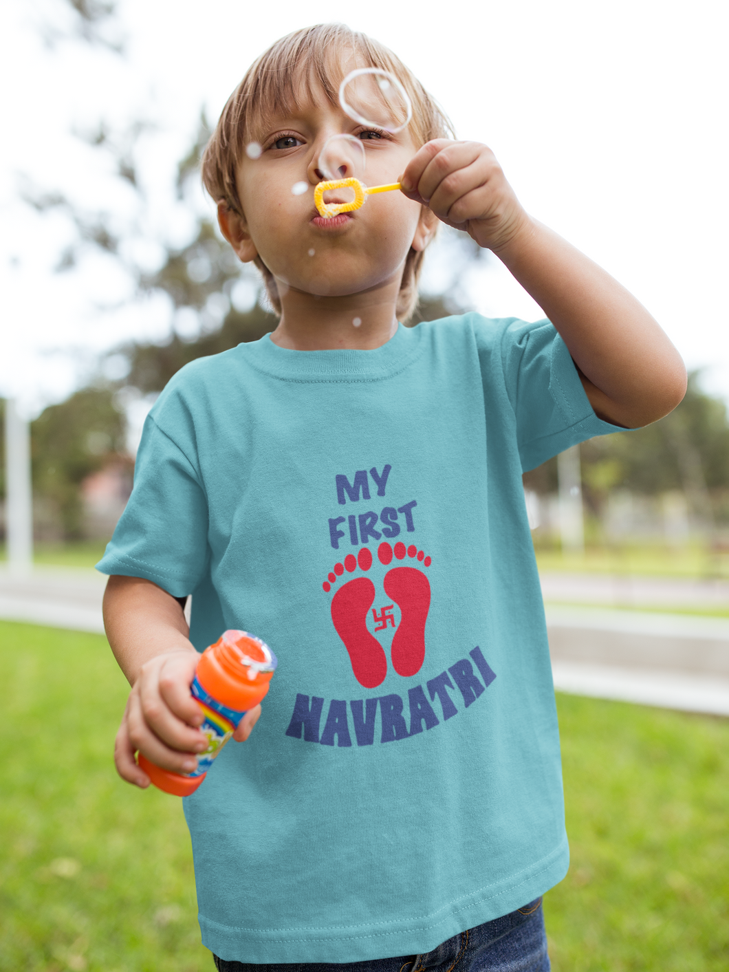 My First Navratri Half Sleeves T-Shirt for Boy-KidsFashionVilla