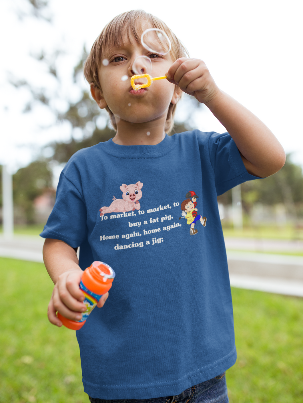 To Market To Market Poem Half Sleeves T-Shirt for Boy-KidsFashionVilla