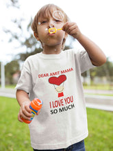 Load image into Gallery viewer, Custom Name I love My Mama So Much Half Sleeves T-Shirt for Boy-KidsFashionVilla
