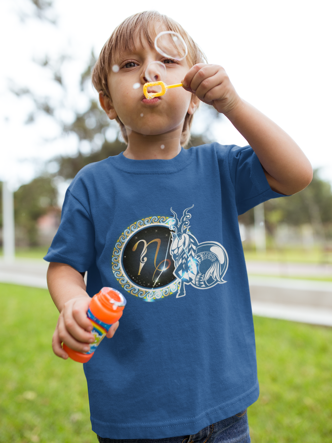 Capricon Zodiac Sign Half Sleeves T-Shirt for Boy-KidsFashionVilla