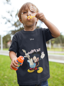 Playing Guitar Cartoon Half Sleeves T-Shirt for Boy-KidsFashionVilla