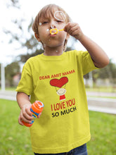 Load image into Gallery viewer, Custom Name I love My Mama So Much Half Sleeves T-Shirt for Boy-KidsFashionVilla
