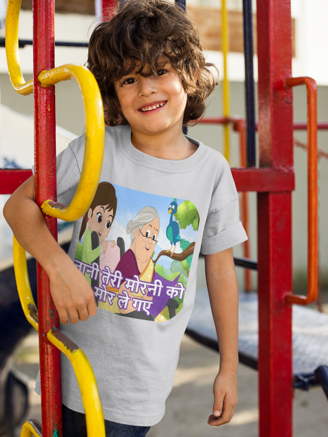 Nani Teri Morni Poem Half Sleeves T-Shirt for Boy-KidsFashionVilla