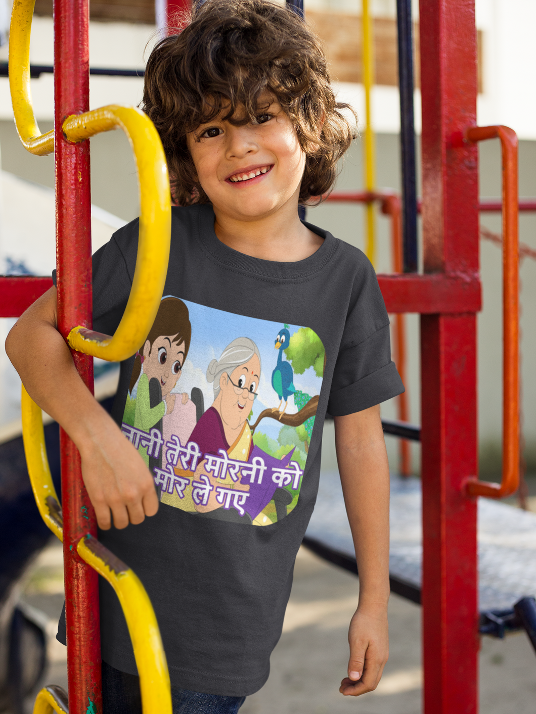 Nani Teri Morni Poem Half Sleeves T-Shirt for Boy-KidsFashionVilla