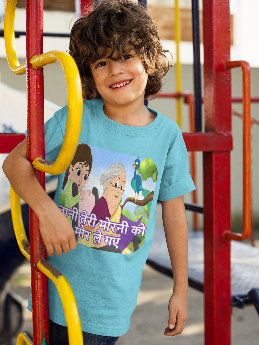 Nani Teri Morni Poem Half Sleeves T-Shirt for Boy-KidsFashionVilla