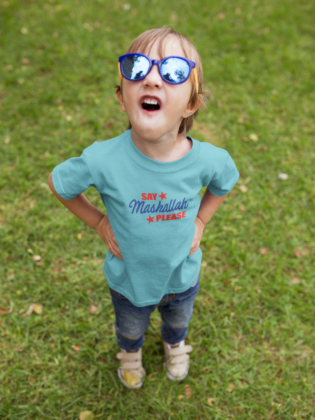 Say Mashallah Please Eid Half Sleeves T-Shirt for Boy-KidsFashionVilla