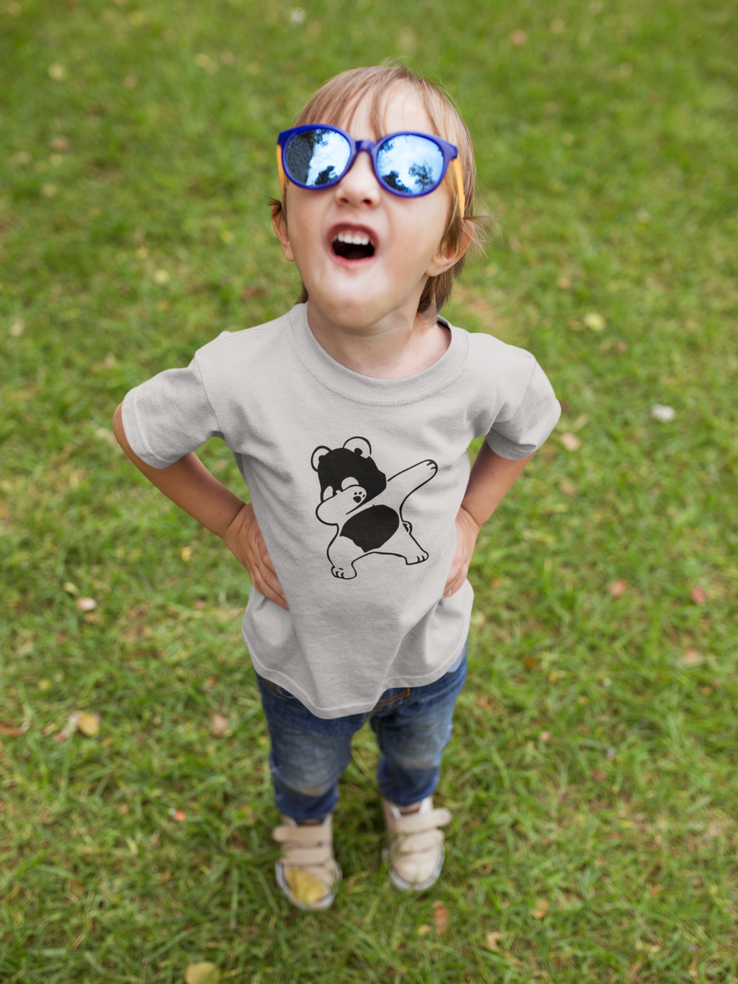 Panda Half Sleeves T-Shirt for Boy-KidsFashionVilla