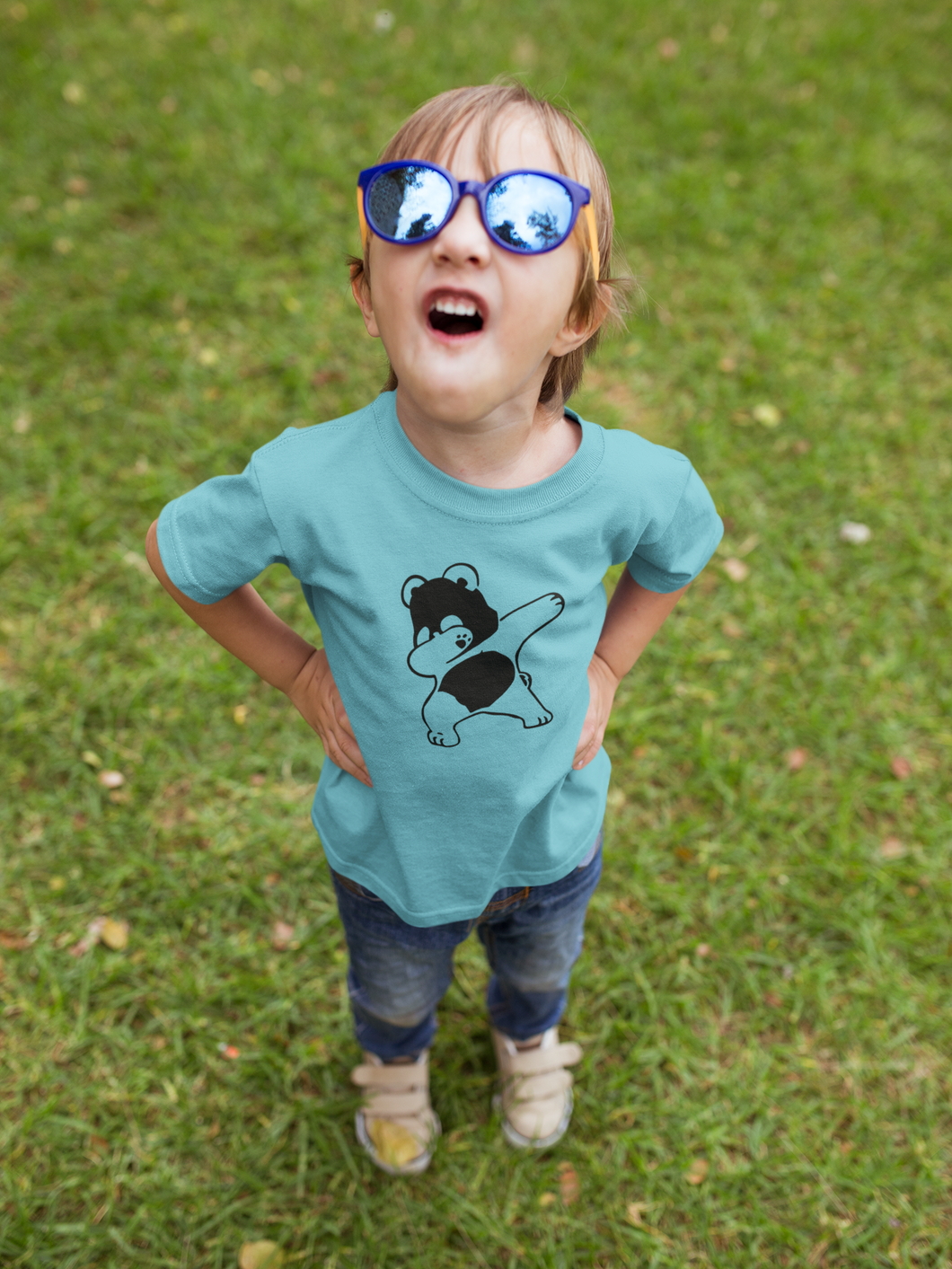 Panda Half Sleeves T-Shirt for Boy-KidsFashionVilla