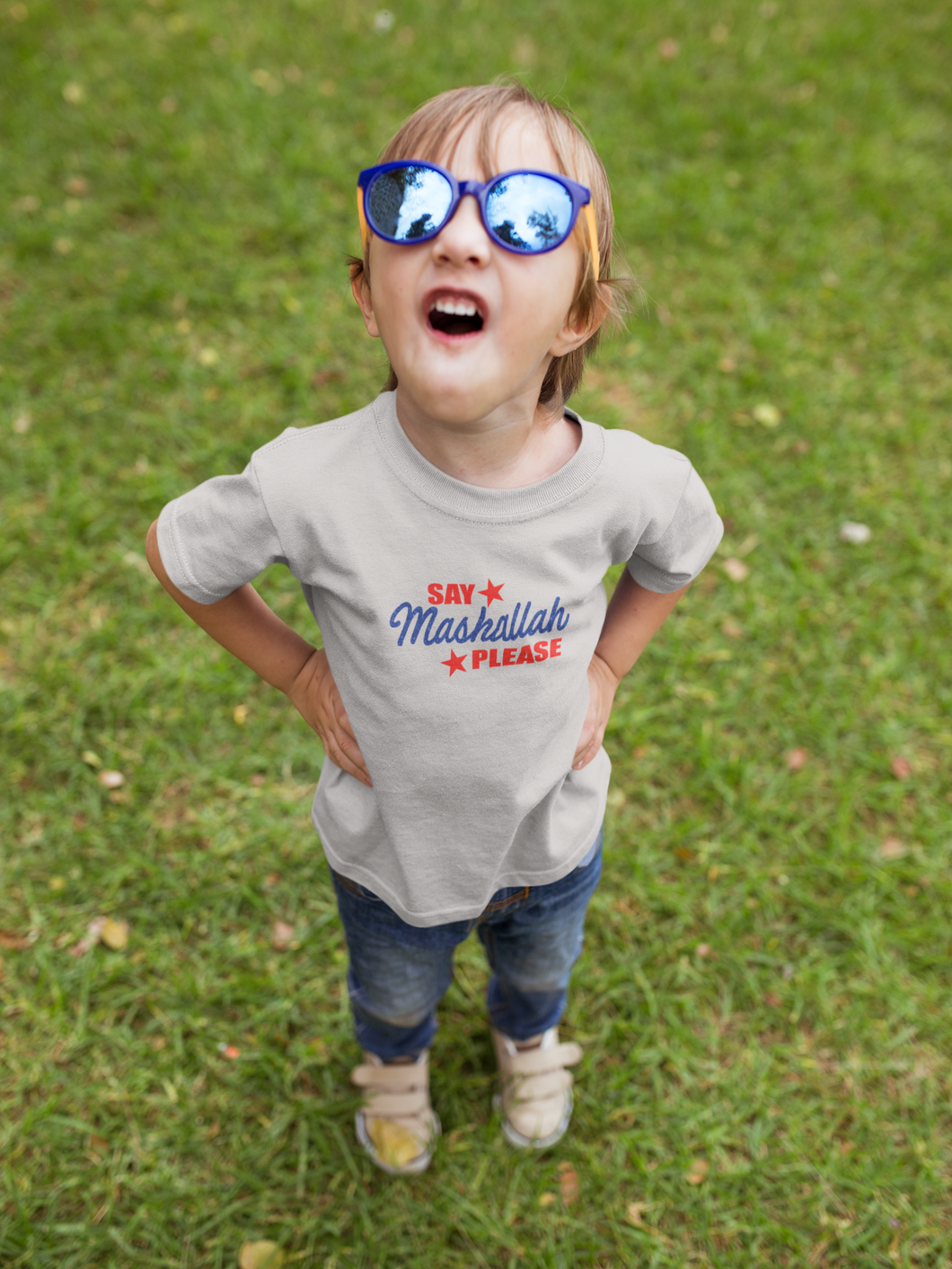 Say Mashallah Please Eid Half Sleeves T-Shirt for Boy-KidsFashionVilla