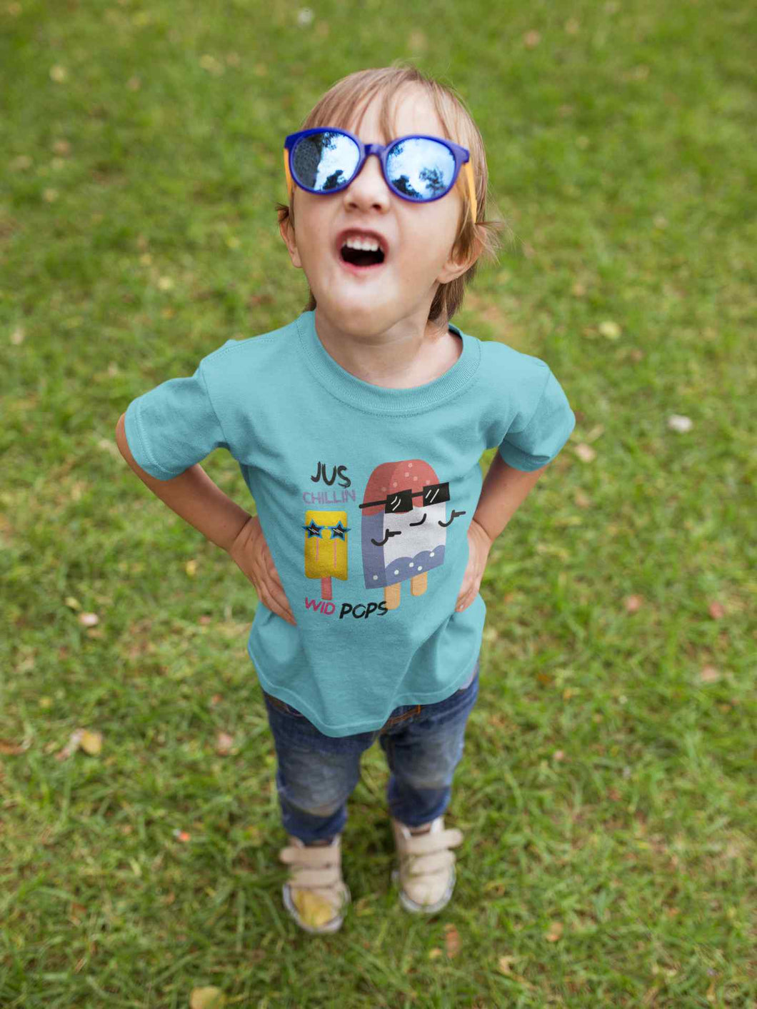 Popsicle Cartoon Half Sleeves T-Shirt for Boy-KidsFashionVilla