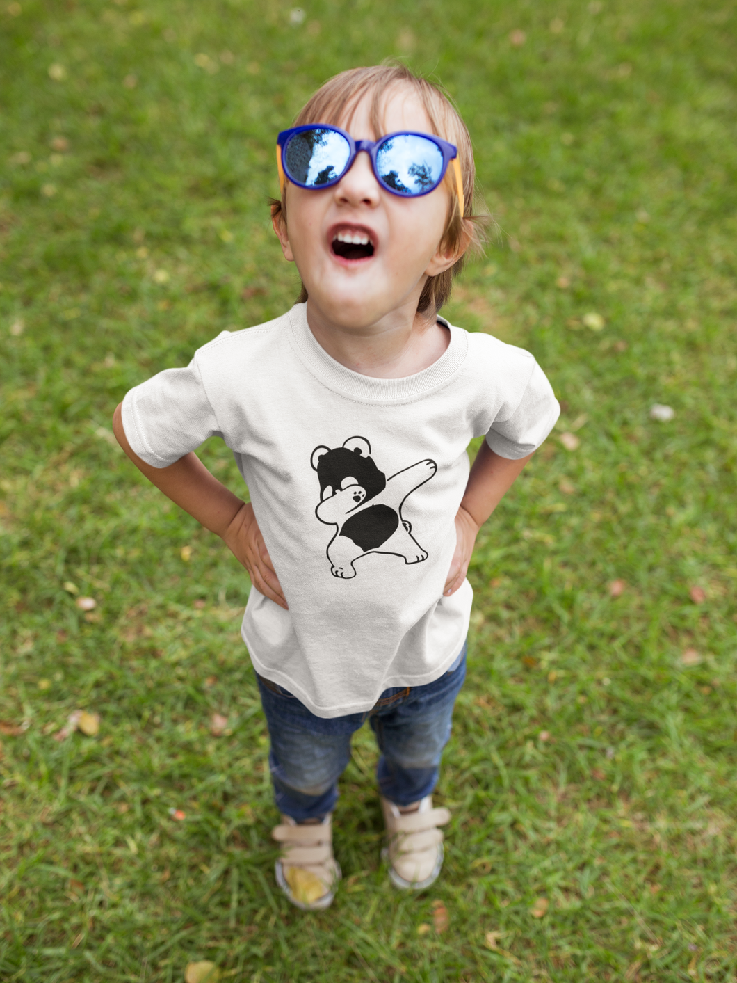 Panda Half Sleeves T-Shirt for Boy-KidsFashionVilla