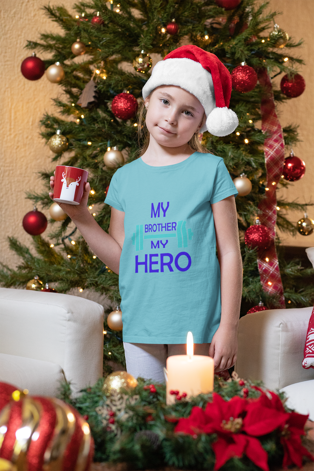 My Brother My Hero Half Sleeves T-Shirt For Girls -KidsFashionVilla