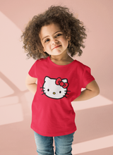 Load image into Gallery viewer, Hello Kitty Half Sleeves T-Shirt For Girls -KidsFashionVilla
