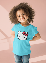 Load image into Gallery viewer, Hello Kitty Half Sleeves T-Shirt For Girls -KidsFashionVilla
