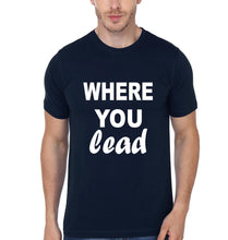 Load image into Gallery viewer, Where You Lead &amp; I Will Follow Father and Son Matching T-Shirt- KidsFashionVilla
