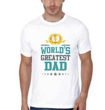 Load image into Gallery viewer, World&#39;s Greatest Dad World&#39;s Greatest Kid Father and Son Matching T-Shirt- KidsFashionVilla
