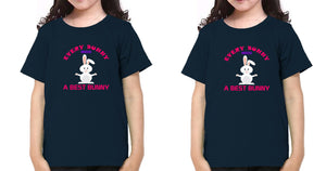 Bunny Sister-Sister Kids Half Sleeves T-Shirts -KidsFashionVilla