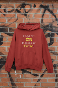 First My Son Forever My Friend Mother And Son Red Matching Hoodies- KidsFashionVilla