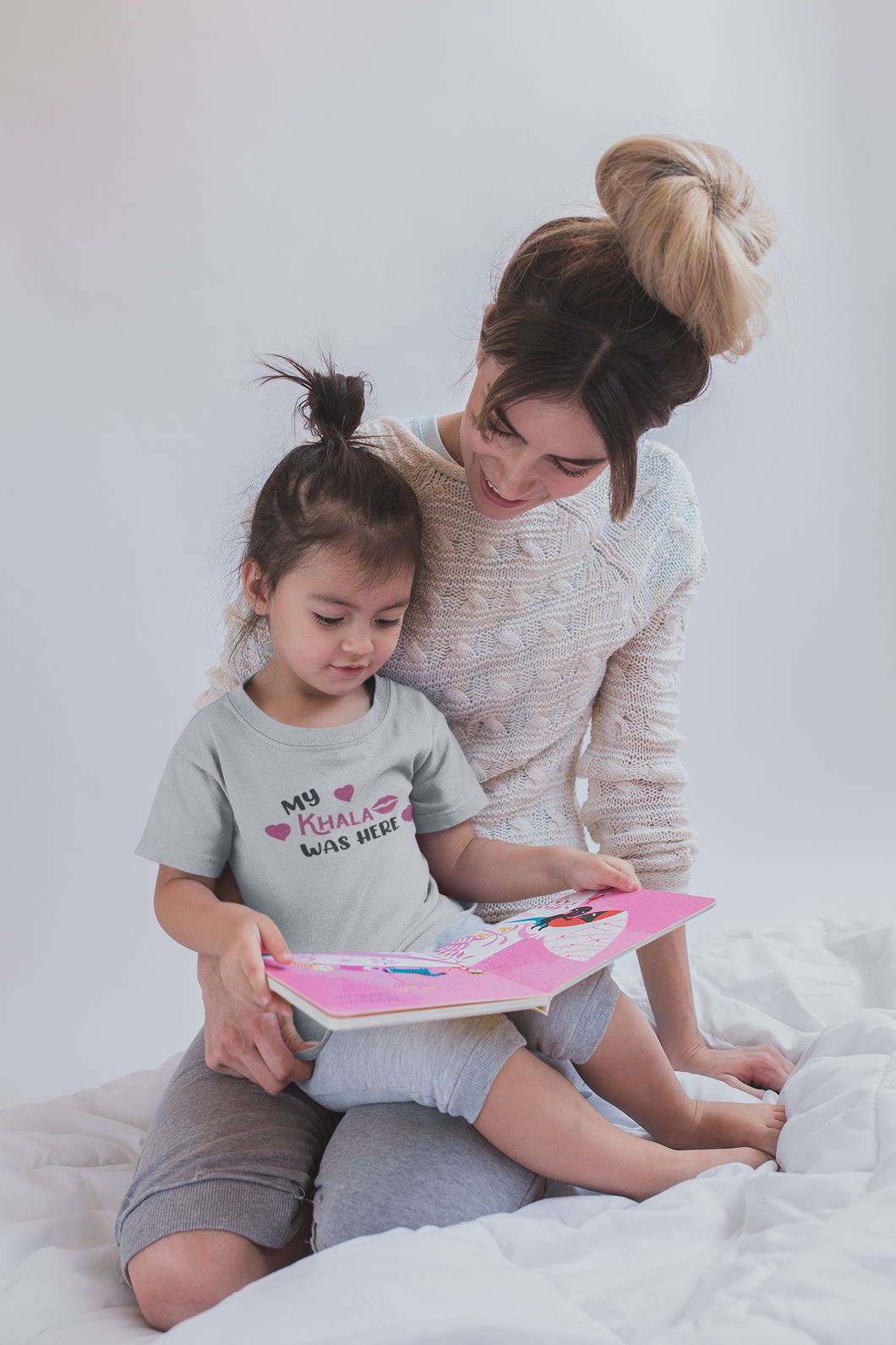 Khala Was Here Eid Half Sleeves T-Shirt For Girls -KidsFashionVilla